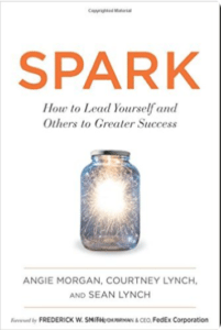Cover of the book "Spark" by Angie Morgan, Courtney Lynch, and Sean Lynch.