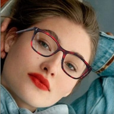 Flutter Eyewear red patterned reading glasses
