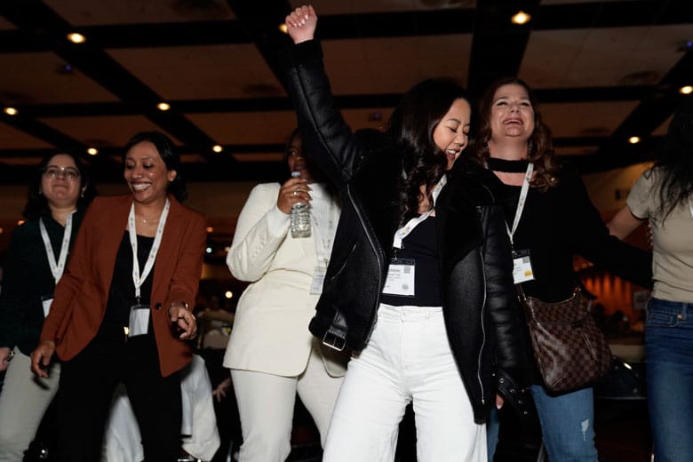 attendees enjoying a dance break at the 2023 CA Conference for Women